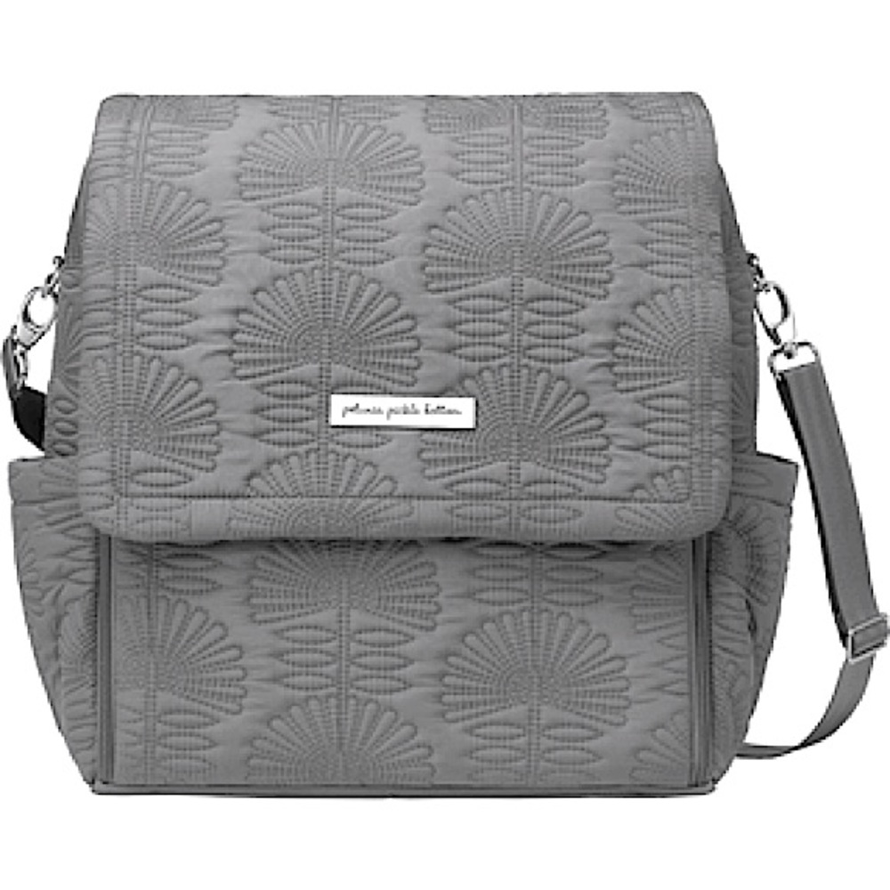 Petunia Pickle Bottom Champs-Elysees Boxy Backpack Slate Grey Mod Flower Design